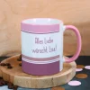 Rosa Fototasse mit Ihrem Wunschtext