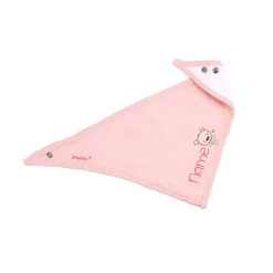 Rosa Halstuch für Babys mit Namensaufdruck