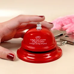 Rote Sex-Klingel mit witzigem Aufdruck | Lustiges Geschenk für Paare, Geburtstage oder JGA