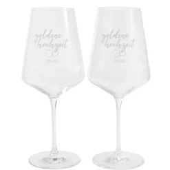 Rotweingläser zur Silbernen Hochzeit