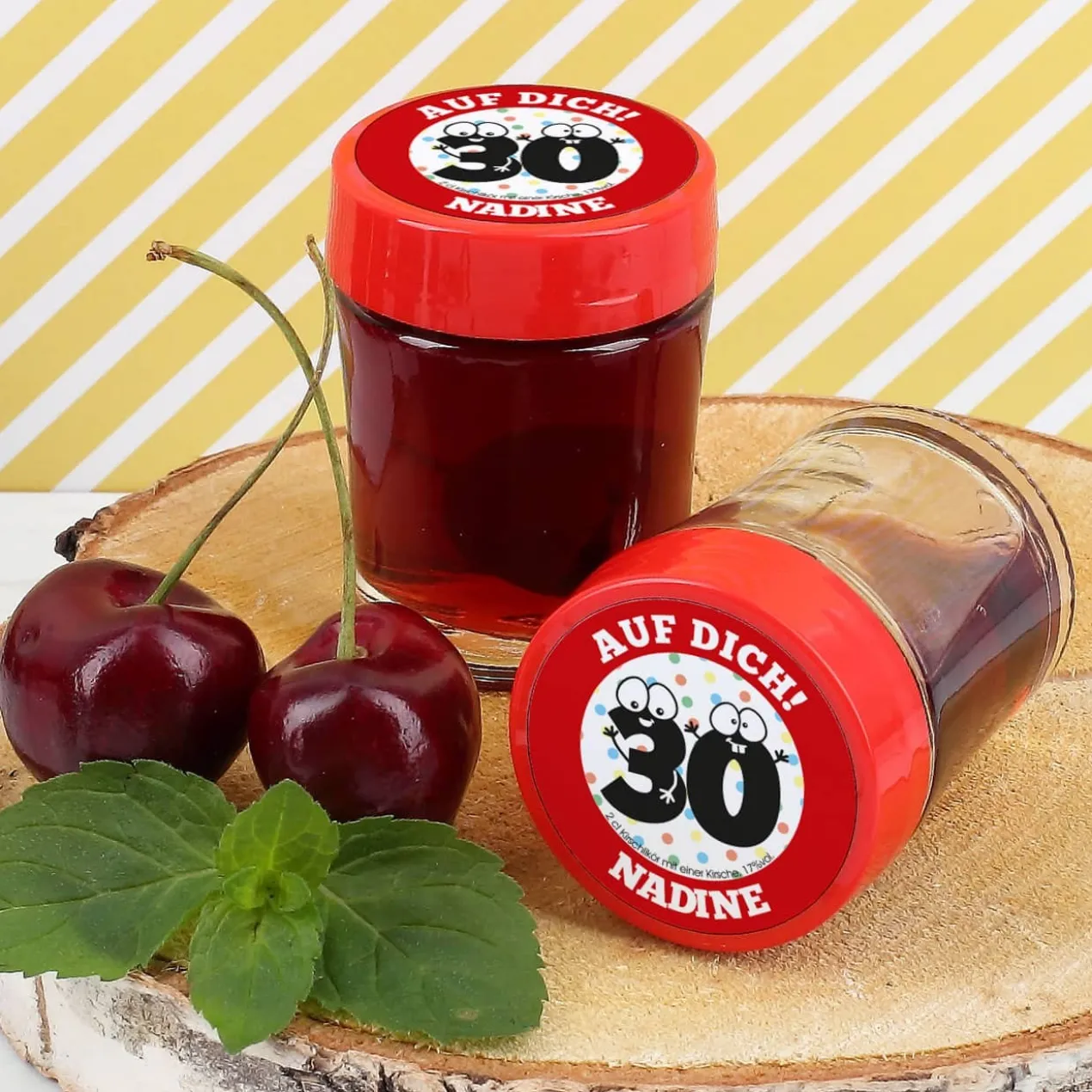 6r Set Schnaps zum 30. Geburtstag mit Name und Text