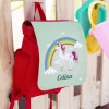 Rucksack für Kinder mit Einhorn, Regenbogen und Name