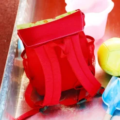 Rucksack für Kinder mit Marienkäfer, bunten Blüten, Name und Wunschtext
