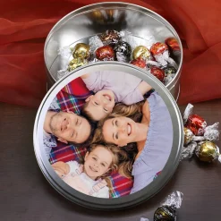 Runde Metalldose mit Ihrem Foto personalisiert