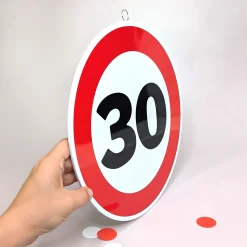 Rundes Blechschild zum Geburtstag & Jubiläum | 25 cm | Verkehrsschild Design