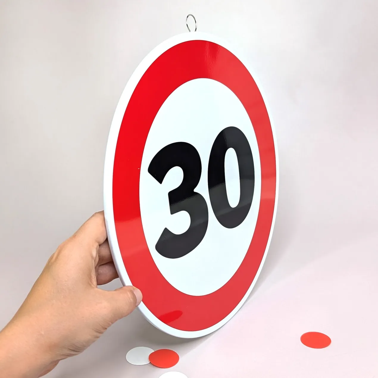 Rundes Blechschild zum Geburtstag & Jubiläum | 25 cm | Verkehrsschild Design