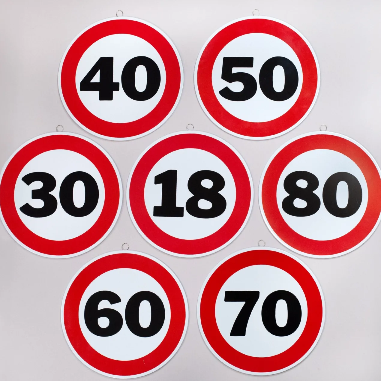 Rundes Blechschild zum Geburtstag & Jubiläum | 25 cm | Verkehrsschild Design