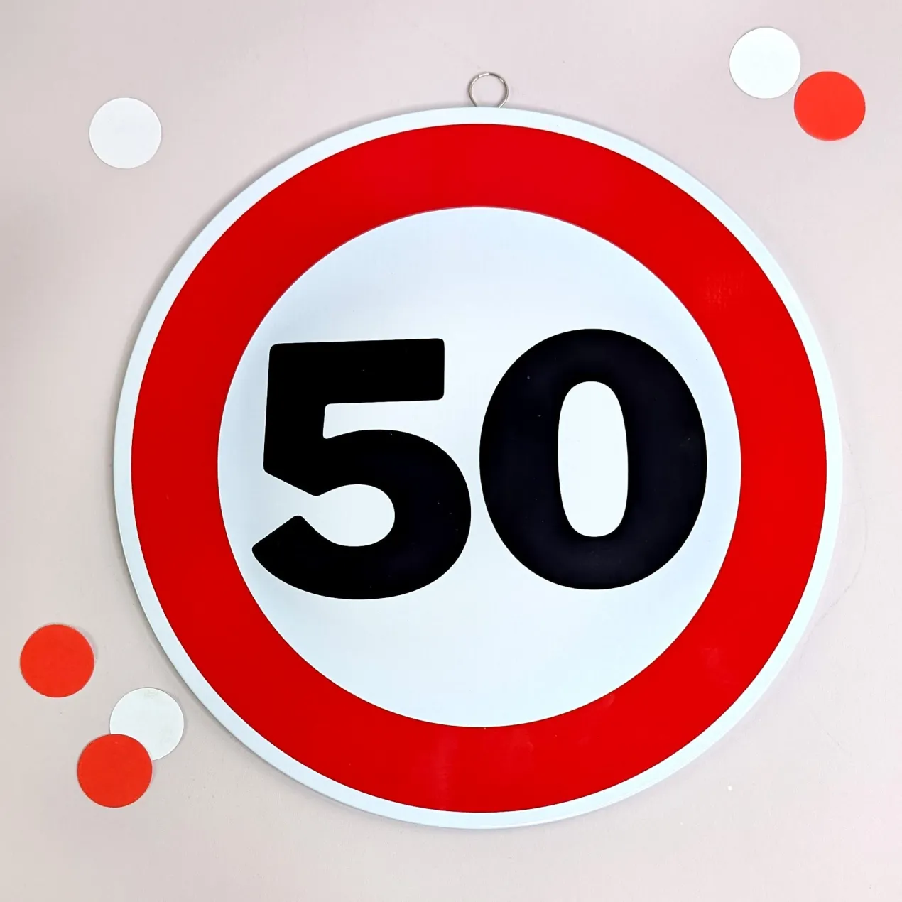 Rundes Blechschild zum Geburtstag & Jubiläum | 25 cm | Verkehrsschild Design