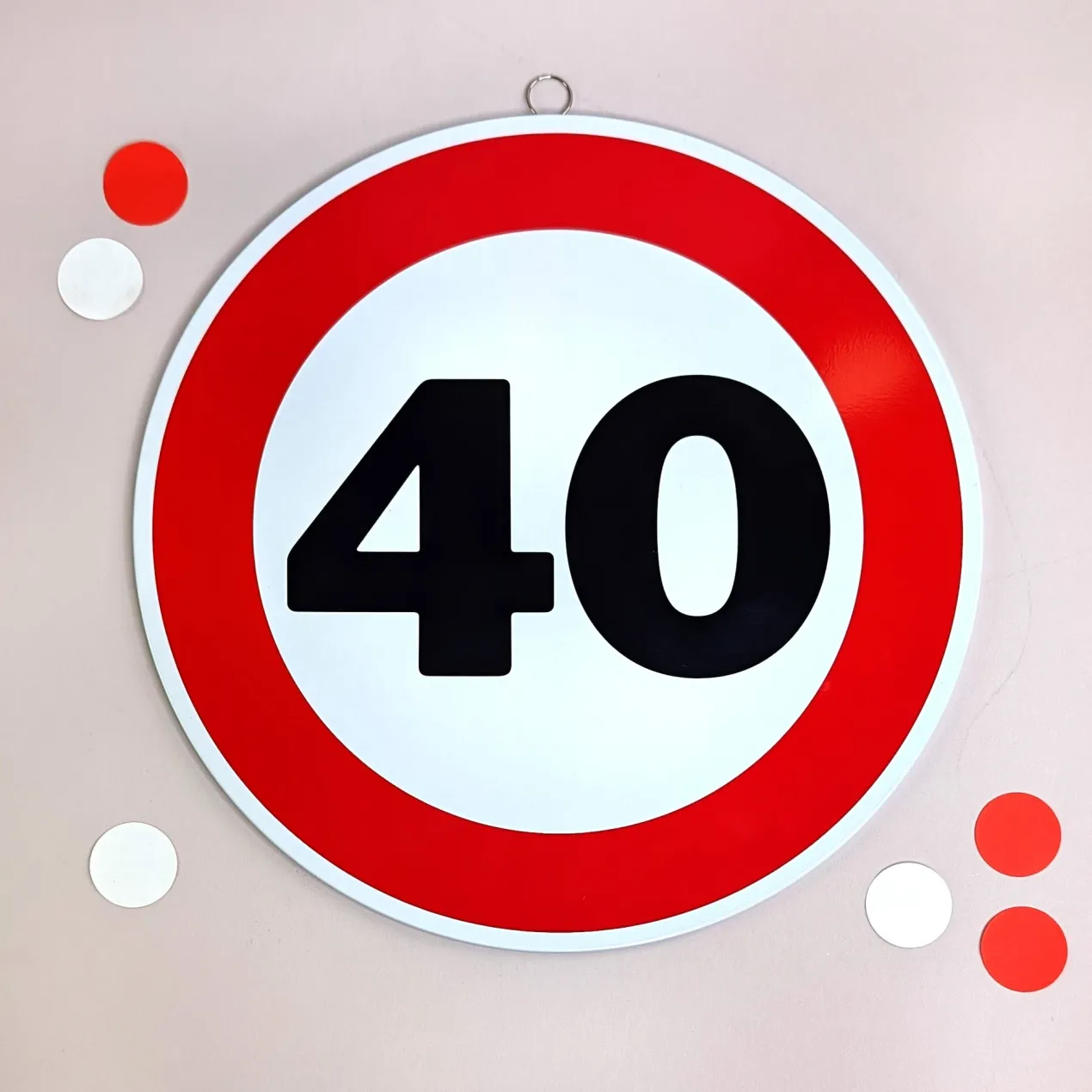 Rundes Blechschild zum Geburtstag & Jubiläum | 25 cm | Verkehrsschild Design