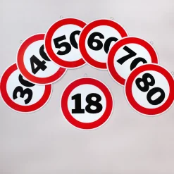 Rundes Blechschild zum Geburtstag & Jubiläum | 25 cm | Verkehrsschild Design