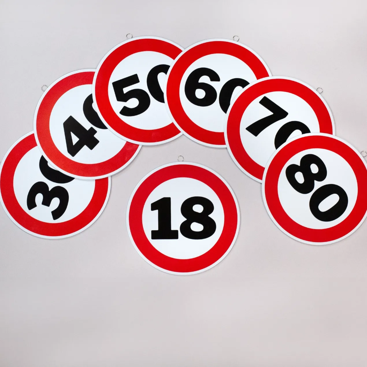 Rundes Blechschild zum Geburtstag & Jubiläum | 25 cm | Verkehrsschild Design