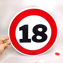 Rundes Blechschild zum Geburtstag & Jubiläum | 25 cm | Verkehrsschild Design