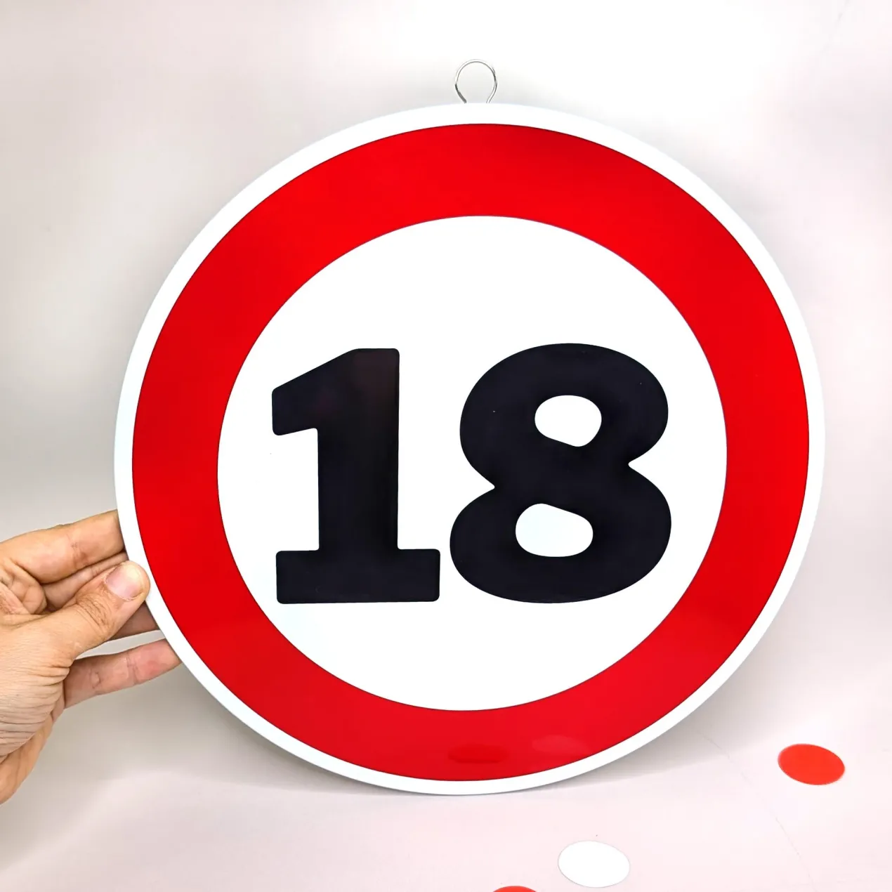 Rundes Blechschild zum Geburtstag & Jubiläum | 25 cm | Verkehrsschild Design