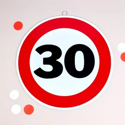 Rundes Blechschild zum Geburtstag & Jubiläum | 25 cm | Verkehrsschild Design