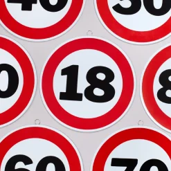 Rundes Blechschild zum Geburtstag & Jubiläum | 25 cm | Verkehrsschild Design