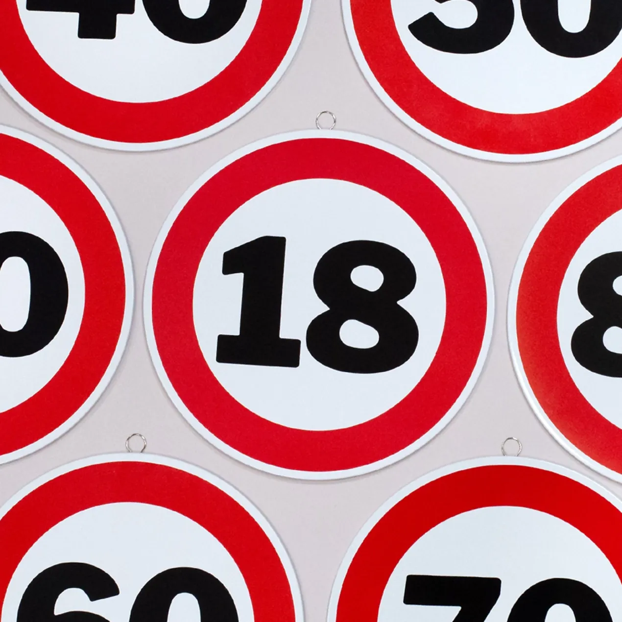 Rundes Blechschild zum Geburtstag & Jubiläum | 25 cm | Verkehrsschild Design