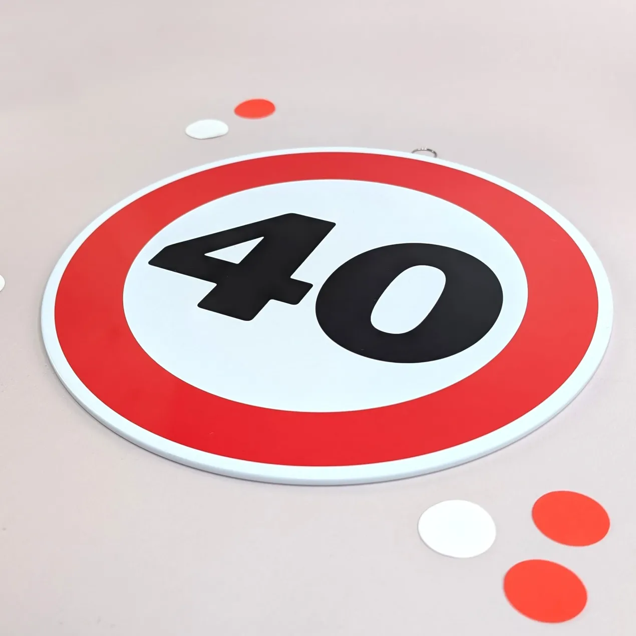Rundes Blechschild zum Geburtstag & Jubiläum | 25 cm | Verkehrsschild Design