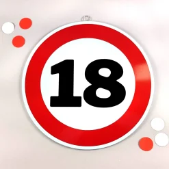 Rundes Blechschild zum Geburtstag & Jubiläum | 25 cm | Verkehrsschild Design