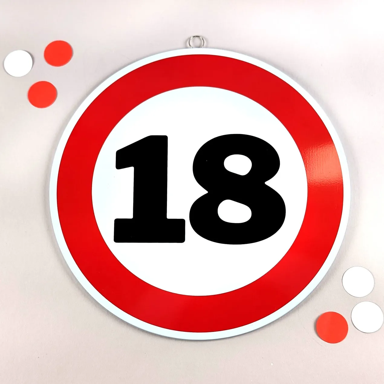 Rundes Blechschild zum Geburtstag & Jubiläum | 25 cm | Verkehrsschild Design