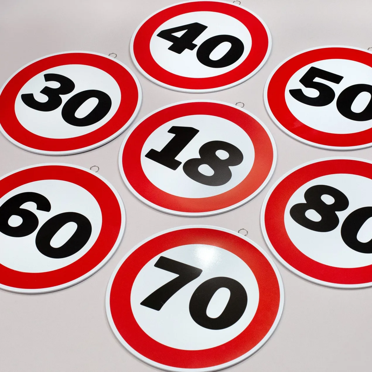 Rundes Blechschild zum Geburtstag & Jubiläum | 25 cm | Verkehrsschild Design