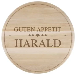 Rundes Holzbrettchen - 30 cm - mit Ihren Wunschtexten graviert