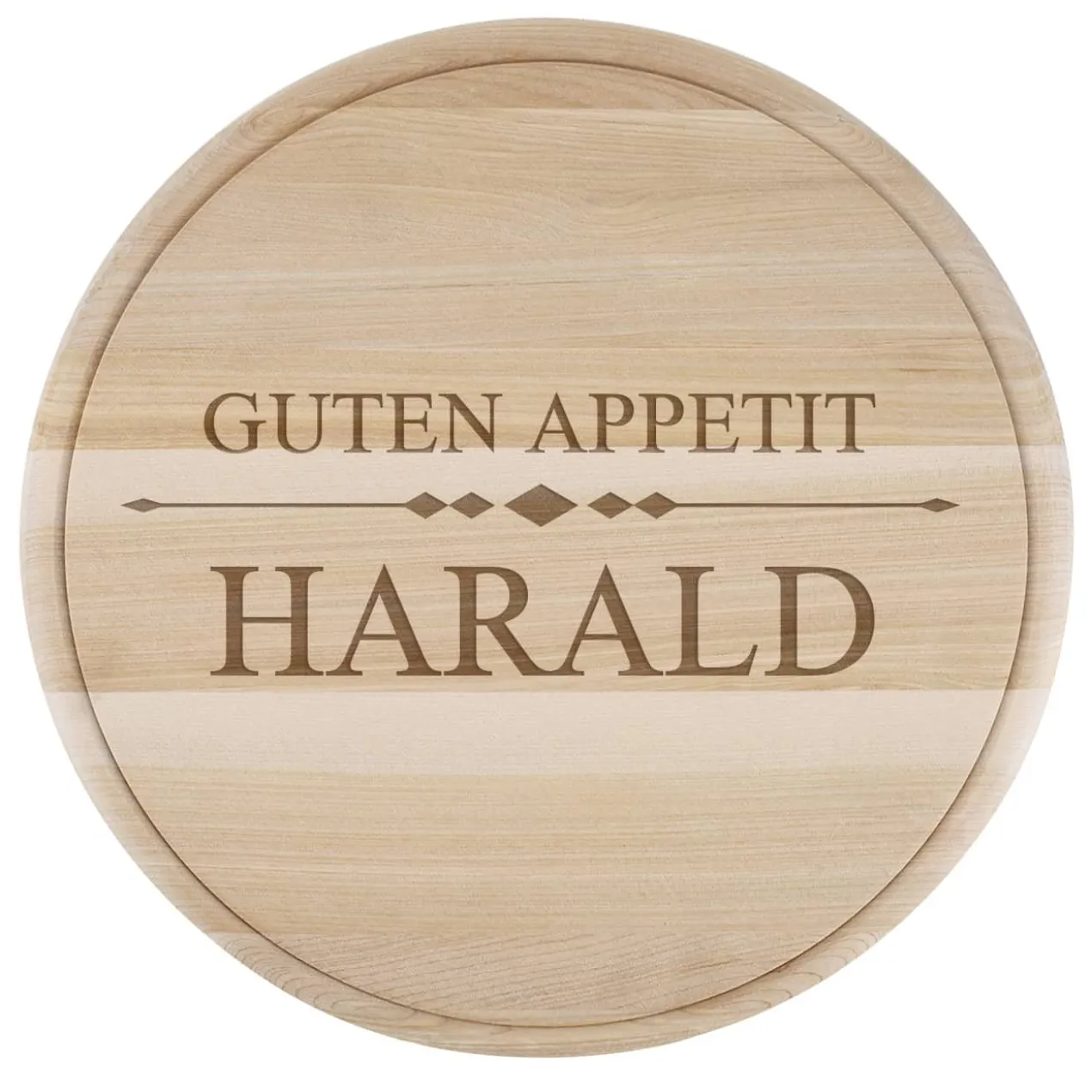 Rundes Holzbrettchen - 30 cm - mit Ihren Wunschtexten graviert
