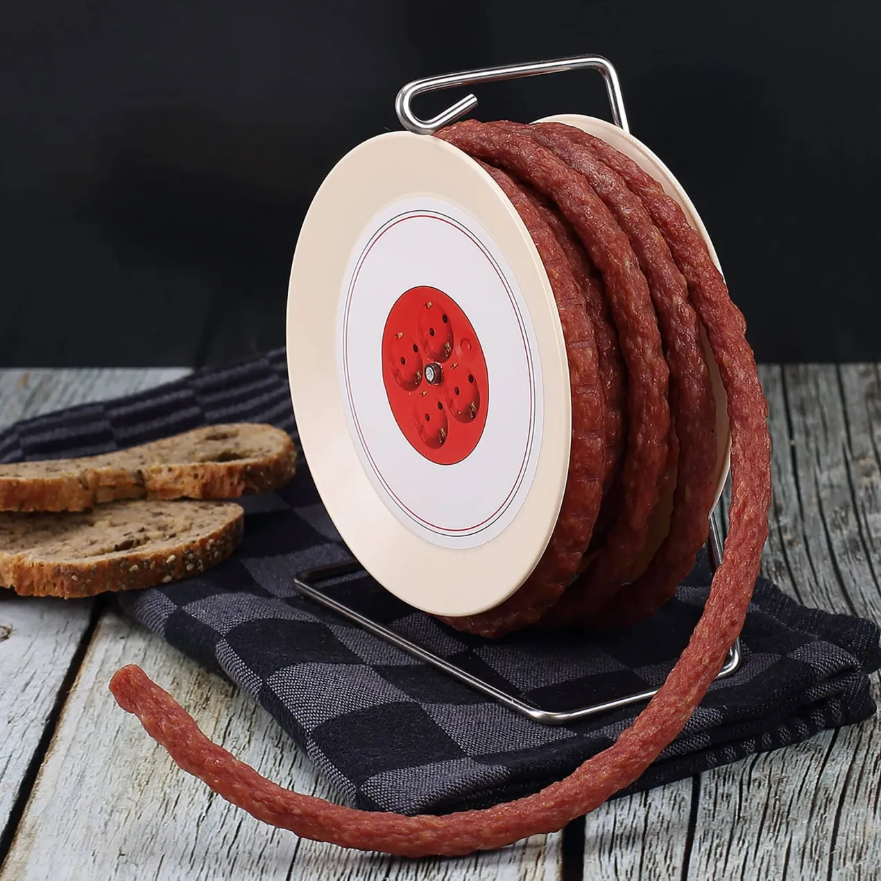 Salami Kabeltrommel für den besten Papa mit 2 Fotos