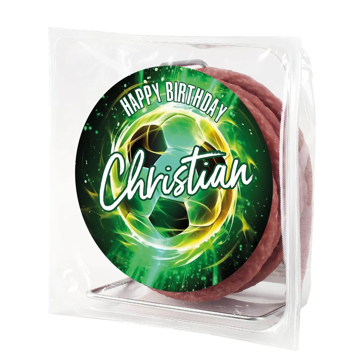 Salami Kabeltrommel für Fußballer zum Geburtstag