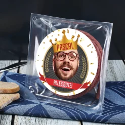 Salami Kabeltrommel mit Foto - witziges Geburtstagsgeschenk für Männer