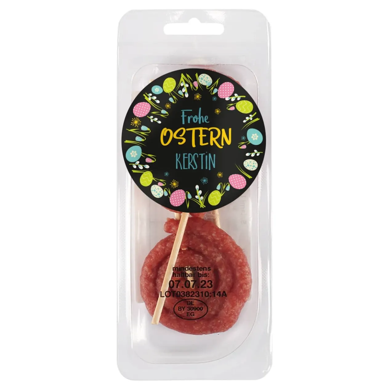 Salami Snack als Ostergeschenk für Männer