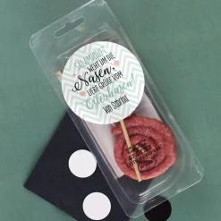 Salami Snack zu Ostern für Männer mit Ihrem Text