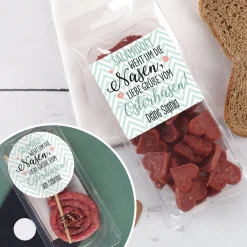 Salami Snack zu Ostern für Männer mit Ihrem Text