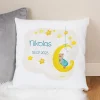Samtweiches Kuschelkissen zur Geburt mit süßem Teddymotiv