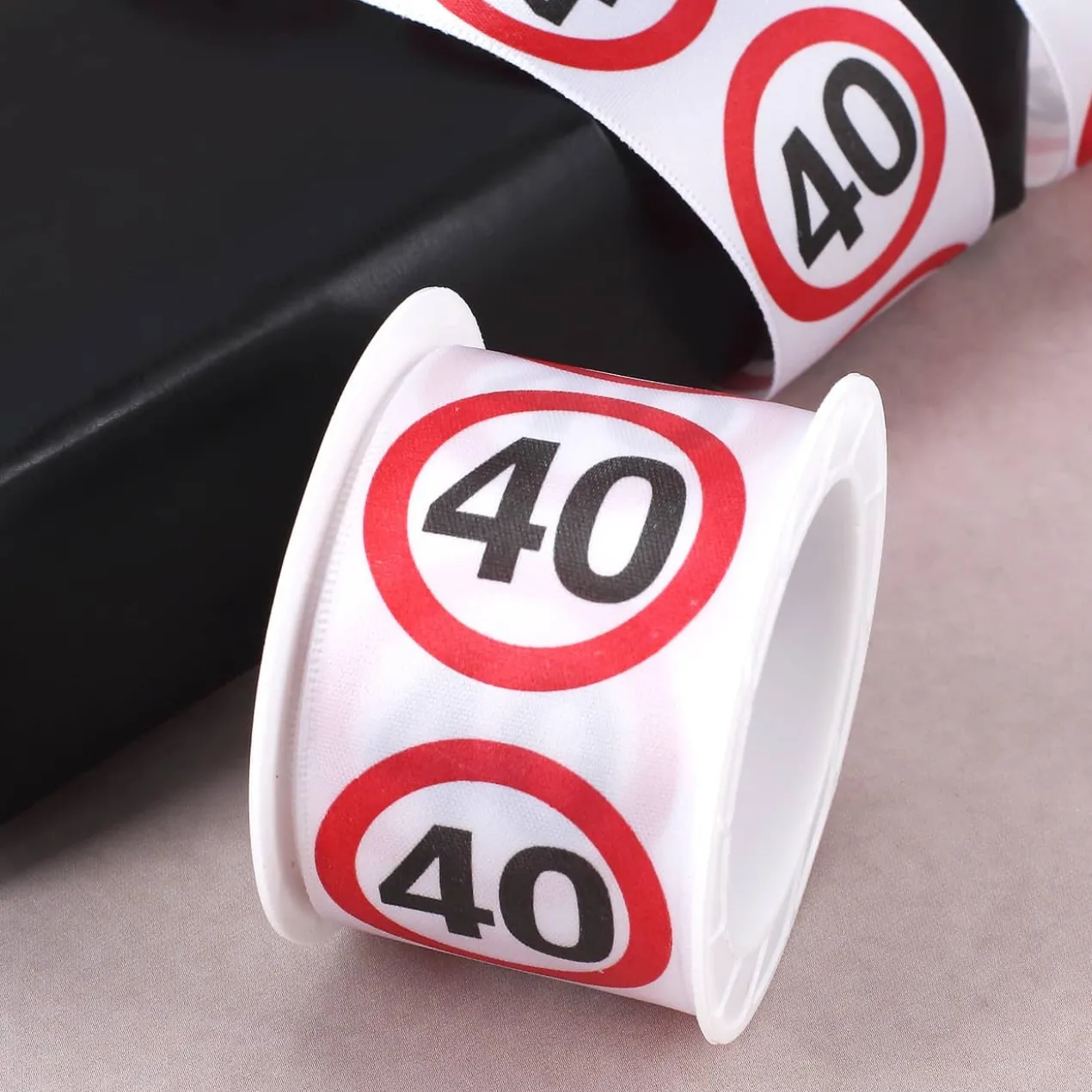 Satin-Geschenkband 40 Jahre