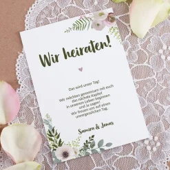 Save the Date Karte mit Blumenmotiv