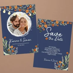 Save the Date Karte mit Foto und modernem Motiv