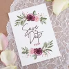 Save the Date Karte mit Rosenmotiv