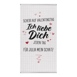 Scheiß auf Valentinstag Ich liebe Dich jeden Tag - Geschenkbox zum Valentinstag mit Wunschtext