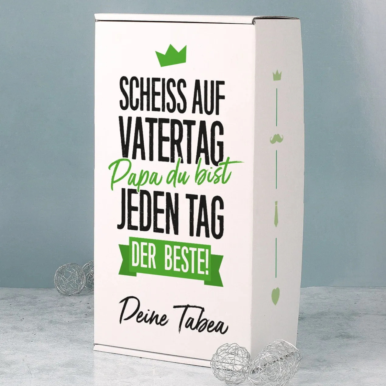 Scheiß auf Vatertag Papa, du bist jeden Tag der Beste! - Geschenkbox zum Vatertag