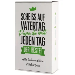Scheiß auf Vatertag Papa, du bist jeden Tag der Beste! - Geschenkbox zum Vatertag