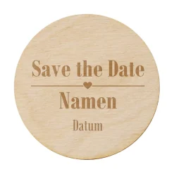 5 schlichte Save the Date Magneten zur Hochzeit