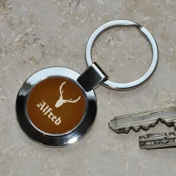 Schlüsselanhänger mit Jagdmotiv und Wunschname