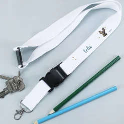 Schlüsselband mit Häschen und Name bedruckt