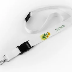 Schlüsselband mit Name personalisiert und Löwenzahn-Motiv