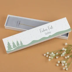 Schmuckverpackung zu Weihnachten personalisierte mit Wunschtext & Name | Geschenkbox für Armbänder