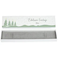 Schmuckverpackung zu Weihnachten personalisierte mit Wunschtext & Name | Geschenkbox für Armbänder