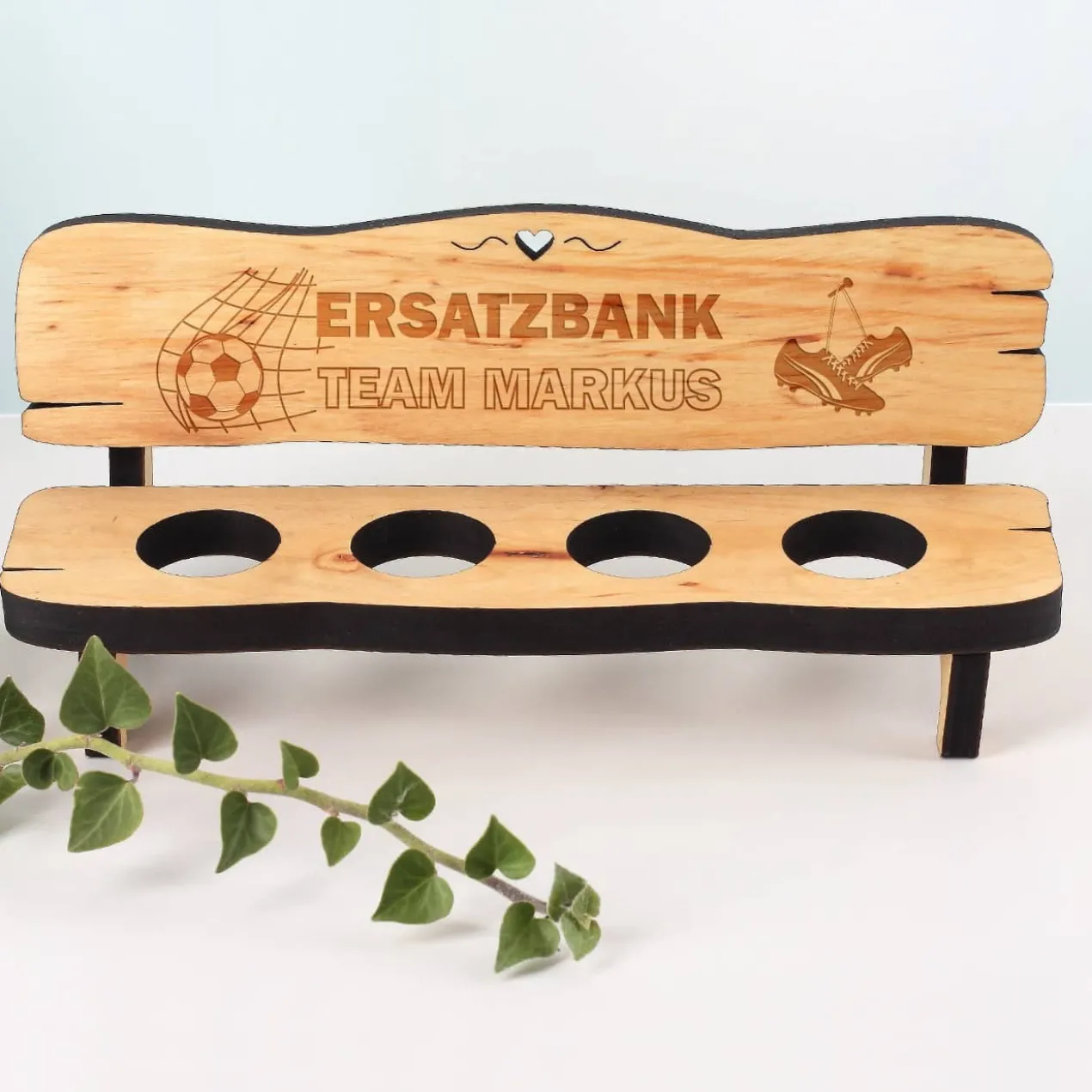 Schnapsbank Ersatzbank mit Wunschtext