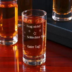 Schnapsglas mit Stimmungsbarometer