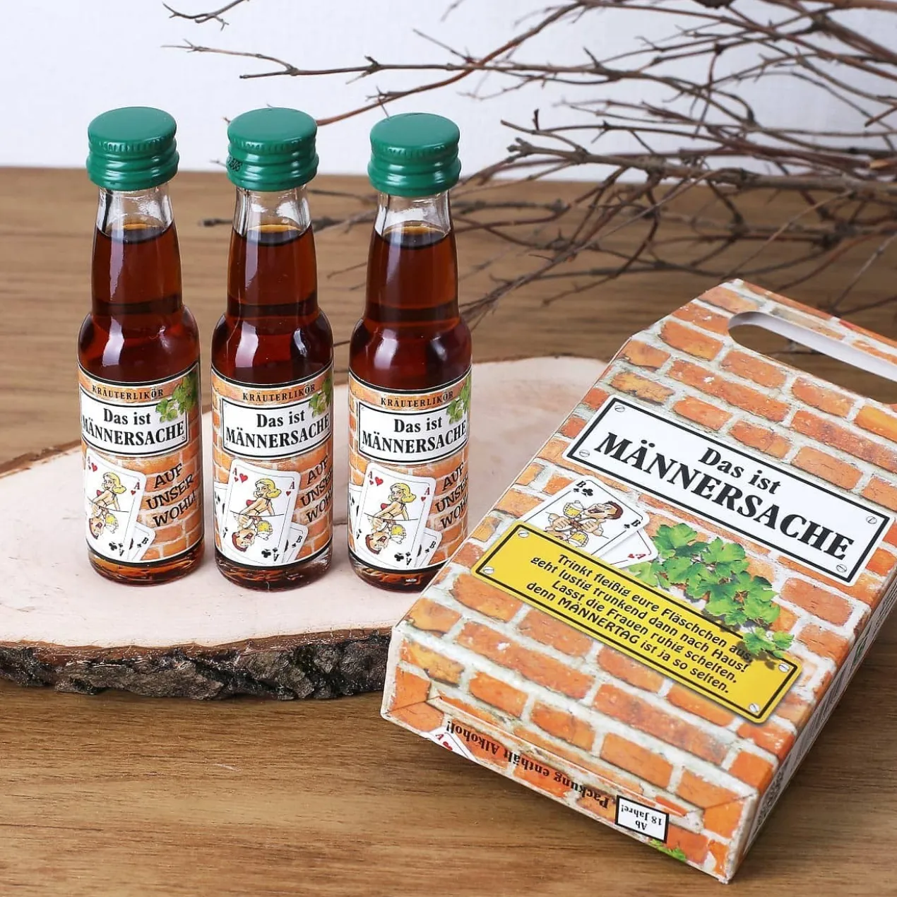 Schnapsset Männerrunde im Geschenkkarton
