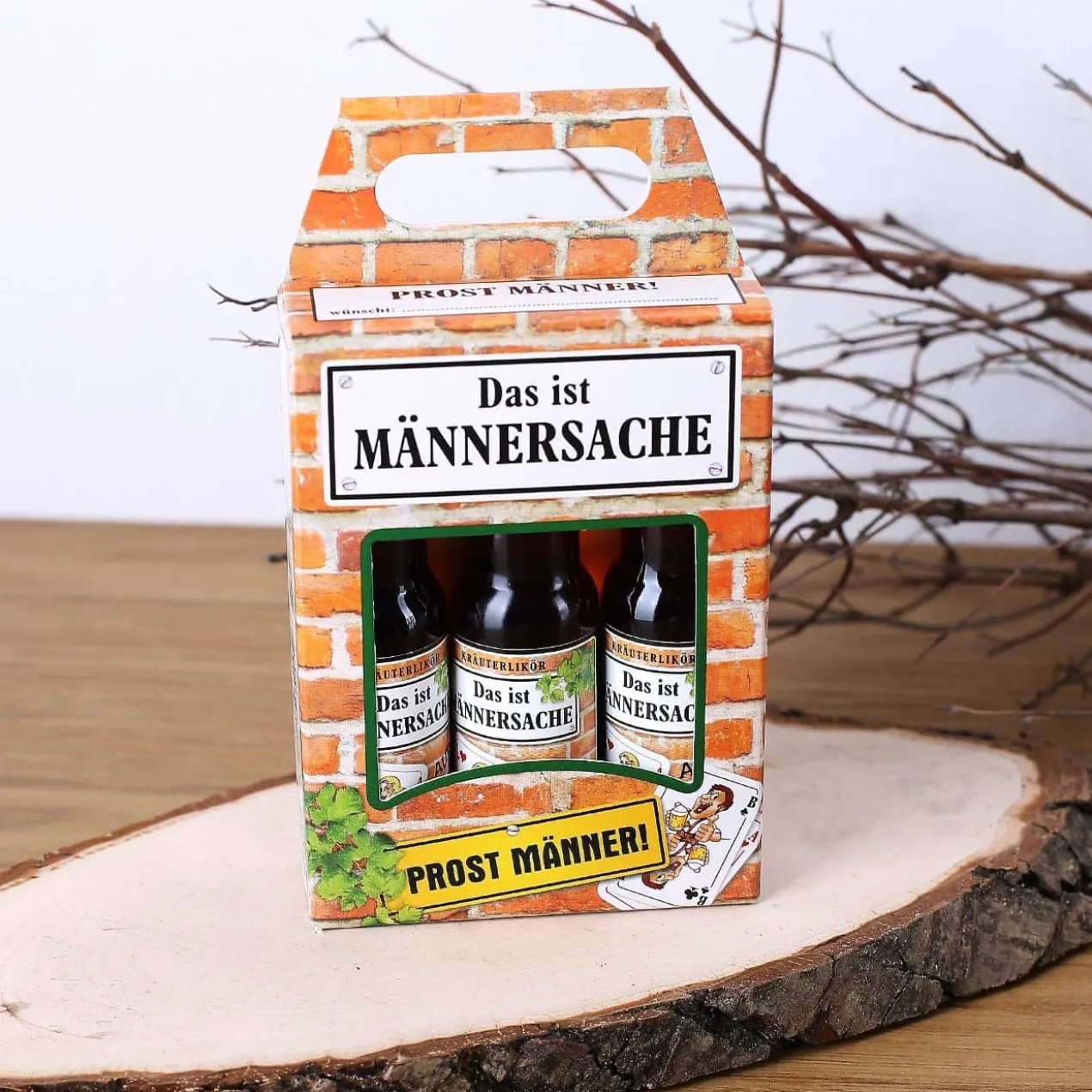 Schnapsset Männerrunde im Geschenkkarton